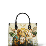 Catholight  Holy Family Sacred Leather Handbag - Blessed Artistry for Devotion