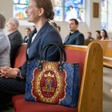Catholight Marian Crown Emblem Leather Bag