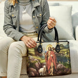 Ledertasche mit Hirtenmotiv „Johannes der Täufer“