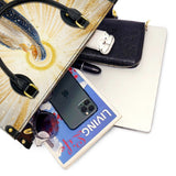 Catholight  Our Lady of Light Leather Handbag - Divine Grace in Every Detail