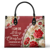 Personalisierte Ledertasche „Catholic Blooming With Faith“
