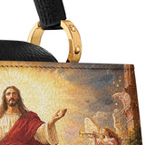 Catholight Glorious Ascension Christ Rising in Majesty Leather Satchel Bag