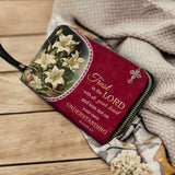Lilien des Glaubens Leder Geldbörse
