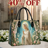 Borsa in pelle Catholight Madonna di Lourdes