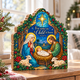 Catholight Holy Nativity Wooden Faith Block