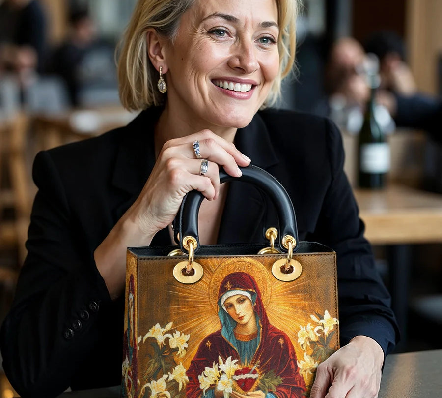 Catholight The Lily Of Purity Lady Leather Bag