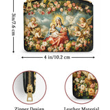 Catholight Halo Of Roses Leather Rosary Pouch