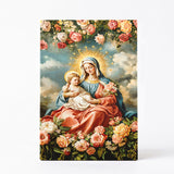 Catholight Halo Of Roses Devotional Wooden Art
