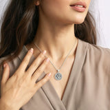 Catholight ST. Joseph and Three Heart Reversible Necklace in Oxidized Sterling Silver