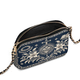 Catholight St. Catherine of Siena Sacred Heart & Lilies Leather Crossbody Bag