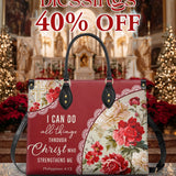 Personalisierte Ledertasche „Catholic Blooming With Faith“