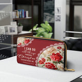 Catholight Blooming With Faith personalisierte Ledergeldbörse