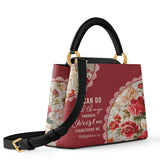 Catholight Blooming With Faith Leather Satchel Bag