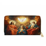 Geldbörse aus Leder mit Aufschrift „Coronation Of Mary“ 
