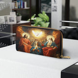 Geldbörse aus Leder mit Aufschrift „Coronation Of Mary“ 