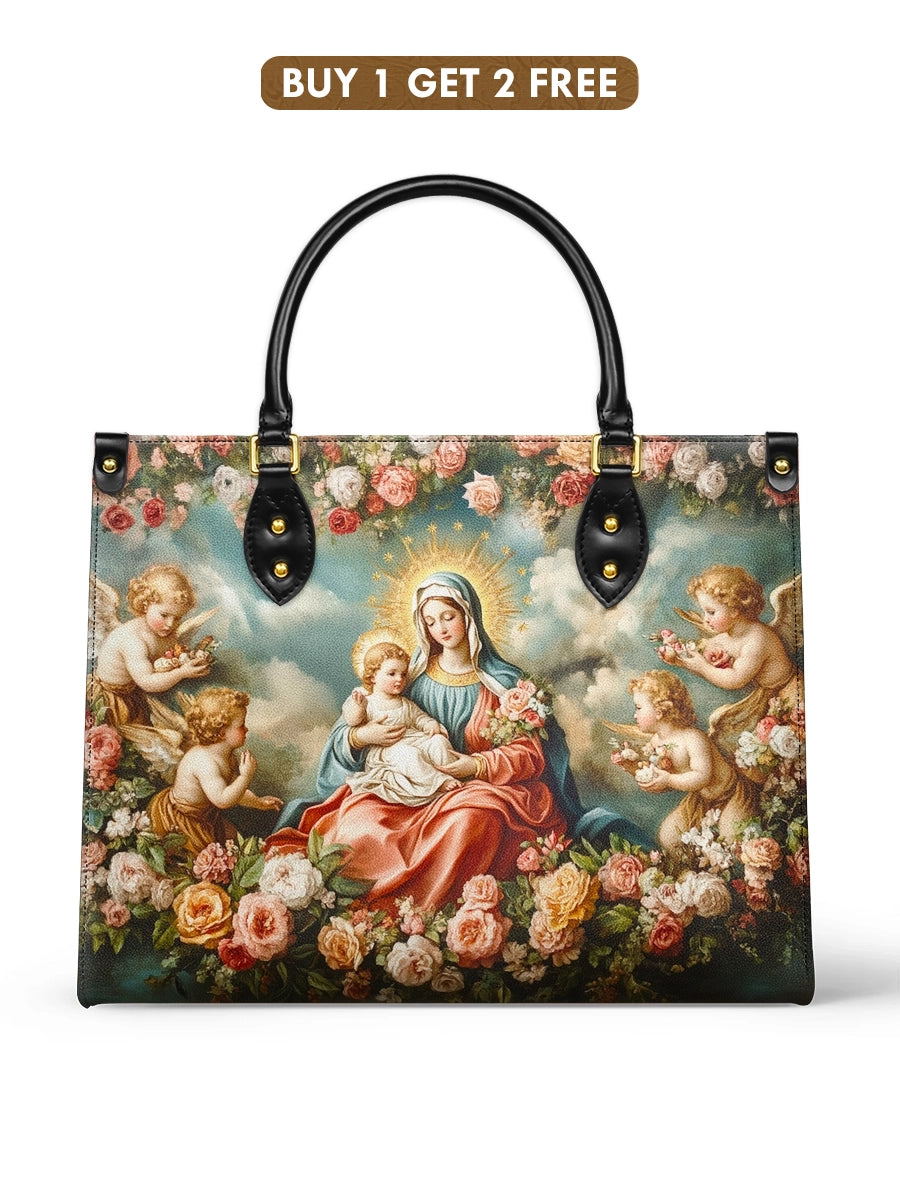 Catholight  Halo Of Roses Leather Bag