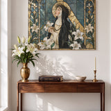 Catholight St. Catherine of Siena in Sacred Devotion Canvas Wall Art