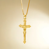 Catholight St. Benedict Crucifix Necklace in Gold Vermeil
