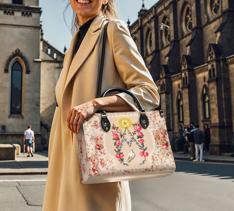 Catholight  Roses of the Rosary Leather Bag