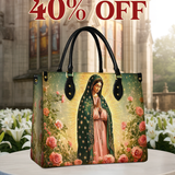 Borsa in pelle Catholight Rose di Guadalupe