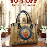 Catholight  Sacred Heart of Divine Love Leather Bag