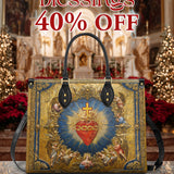 Catholight  Sacred Heart of Divine Love Leather Bag