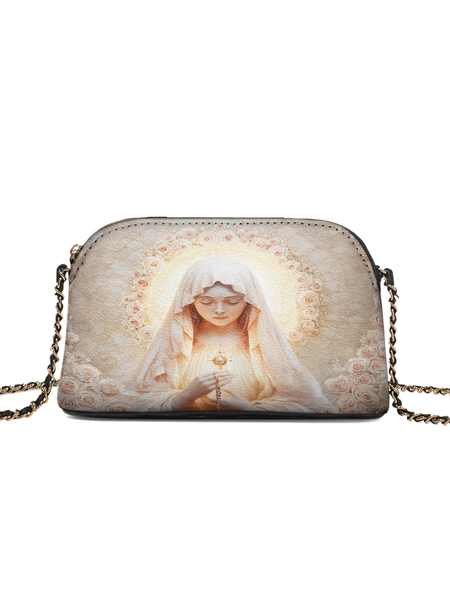 Catholight Eucharistic Grace Leather Crossbody Bag
