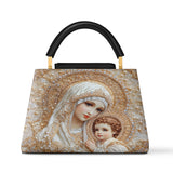 Catholight  Heavenly Grace In Radiant Splendor Leather Satchel Bag