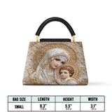 Catholight  Heavenly Grace In Radiant Splendor Leather Satchel Bag