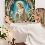Catholight Lady Of Lourdes Canvas Wall Art