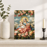 Catholight Halo Of Roses Devotional Wooden Art