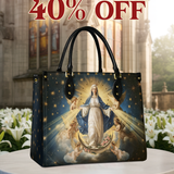 Catholight Borsa in Pelle Regina del Cielo