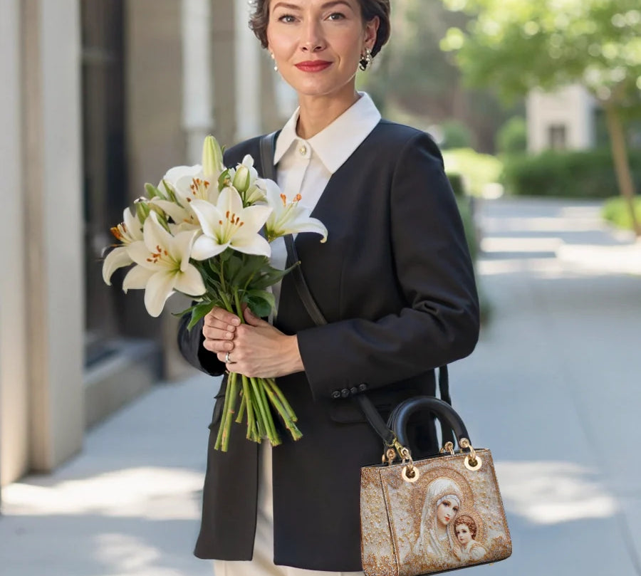 Catholight Heavenly Grace In Radiant Splendor Lady Leather Bag