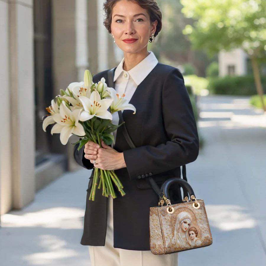 Catholight Heavenly Grace In Radiant Splendor Lady Leather Bag