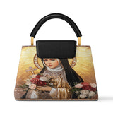 Catholight The Little Flower of Grace  Leather Satchel Bag