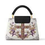 Catholight Faith & Florals Leather Satchel Bag