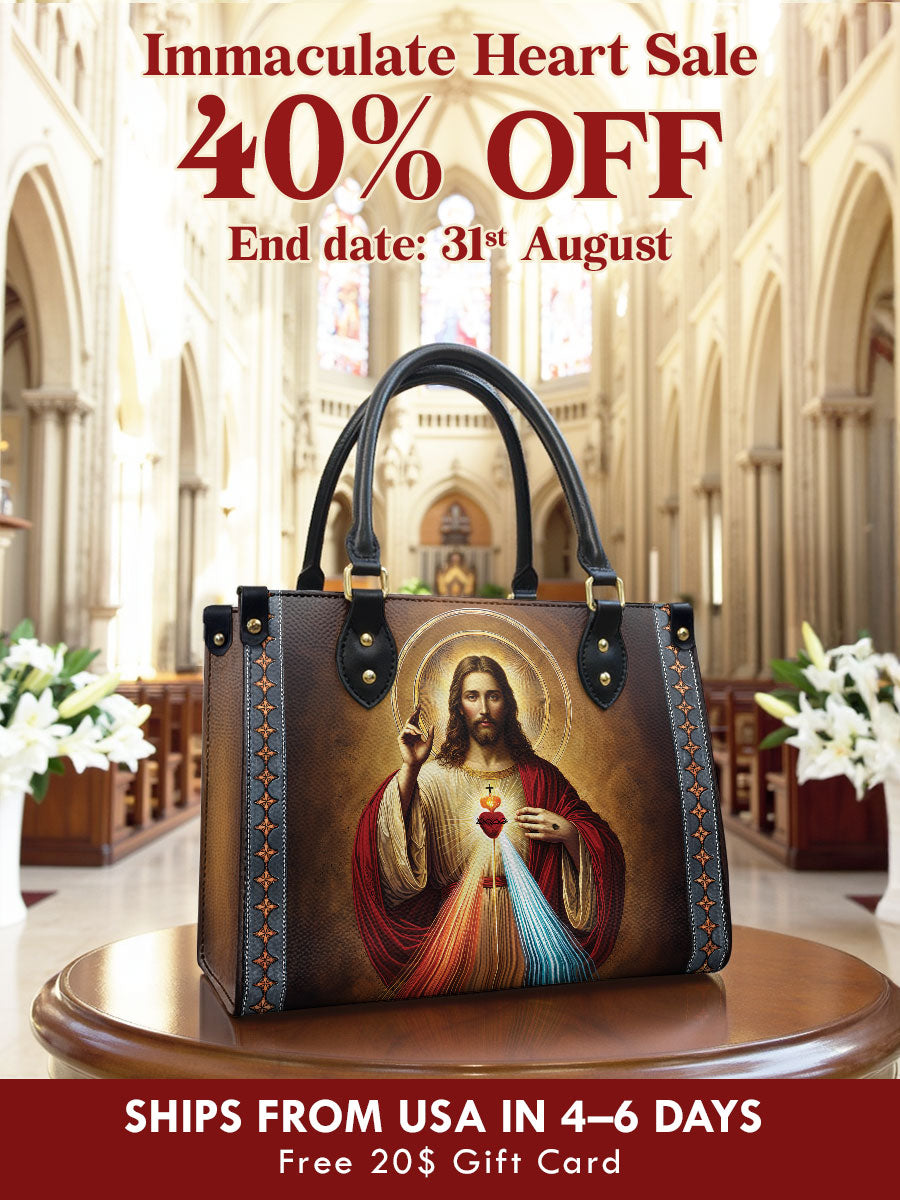 Catholight  A Testament of Grace and Compassion Leather Bag