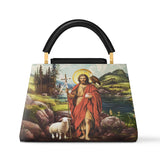 Catholight Saint John The Baptist Shepherd Leather Satchel Bag