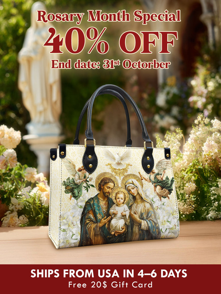 Catholight Holy Family Sacred Leather Bag