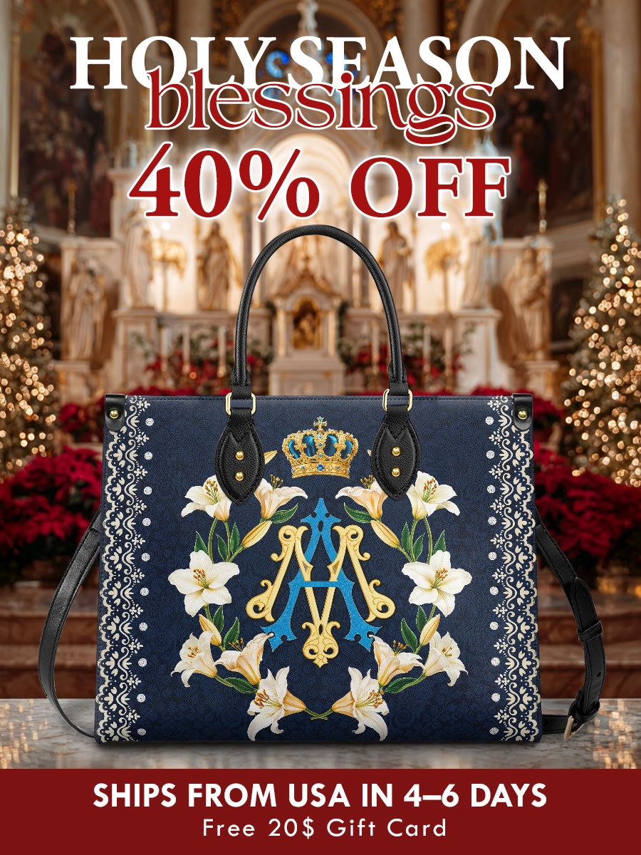 Catholight  Crown Of Grace Leather Bag