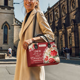 Catholight  Blooming With Faith Personalized Leather Bag
