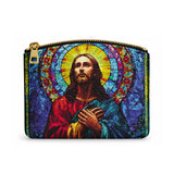 Catholight Glorious Christ Leather Rosary Pouch