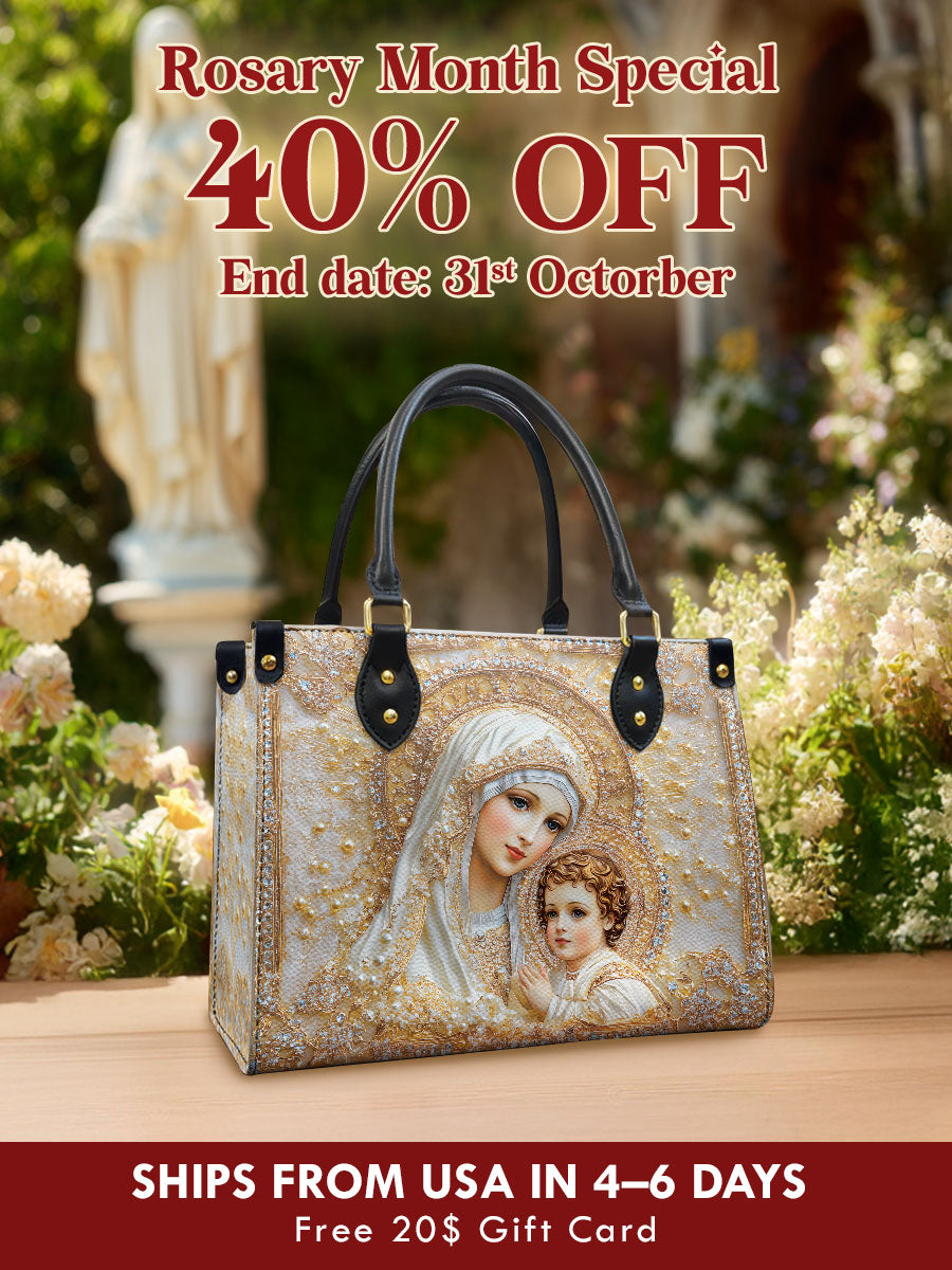 Catholight Heavenly Grace In Radiant Splendor Leather Bag
