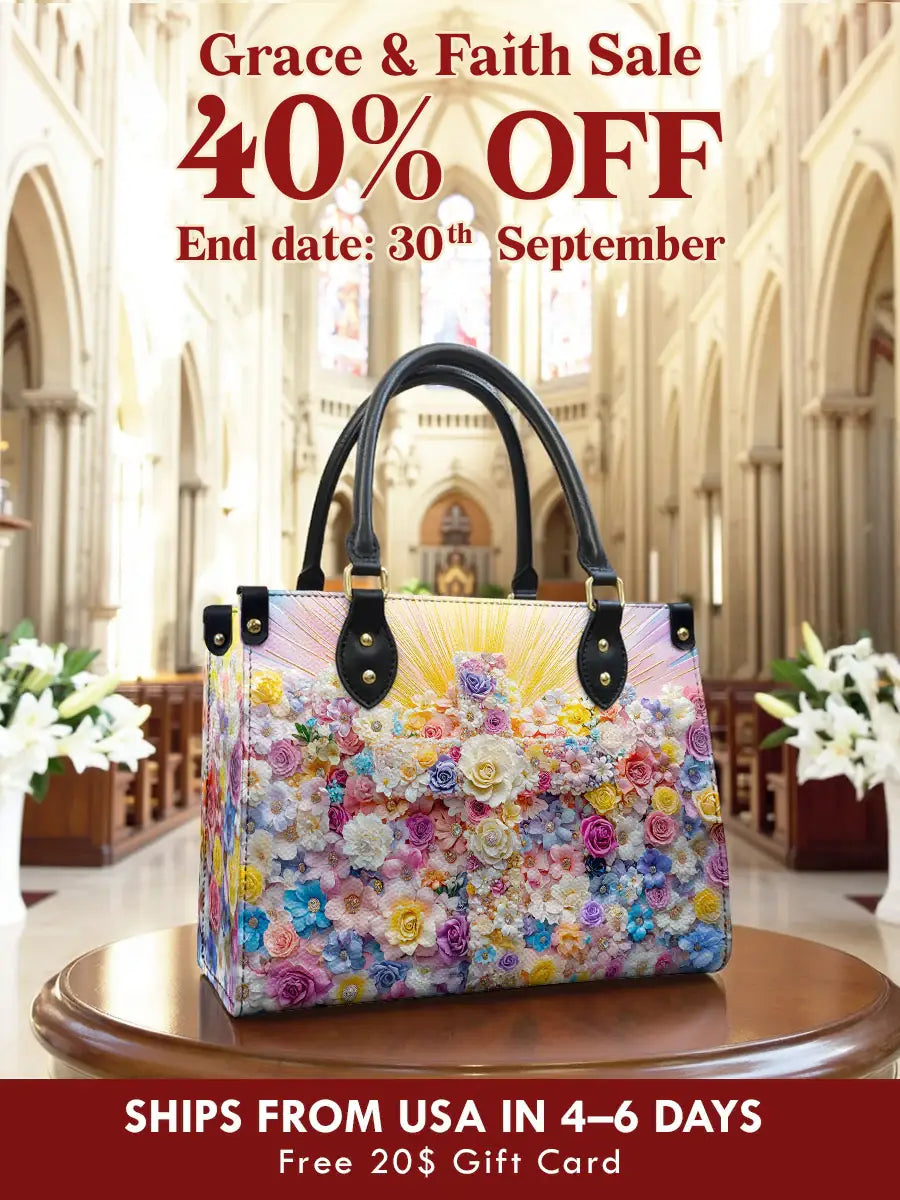 Catholight  Floral Resurrection Leather Bag