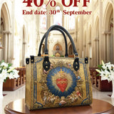 Catholight  Sacred Heart of Divine Love Leather Bag