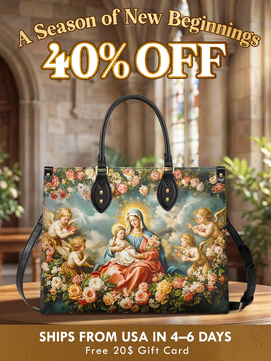 Borsa in pelle Catholight Halo Of Roses