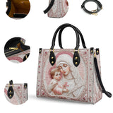 Catholight Sacred Serenity: The Madonna’s Tender Embrace Leather Bag