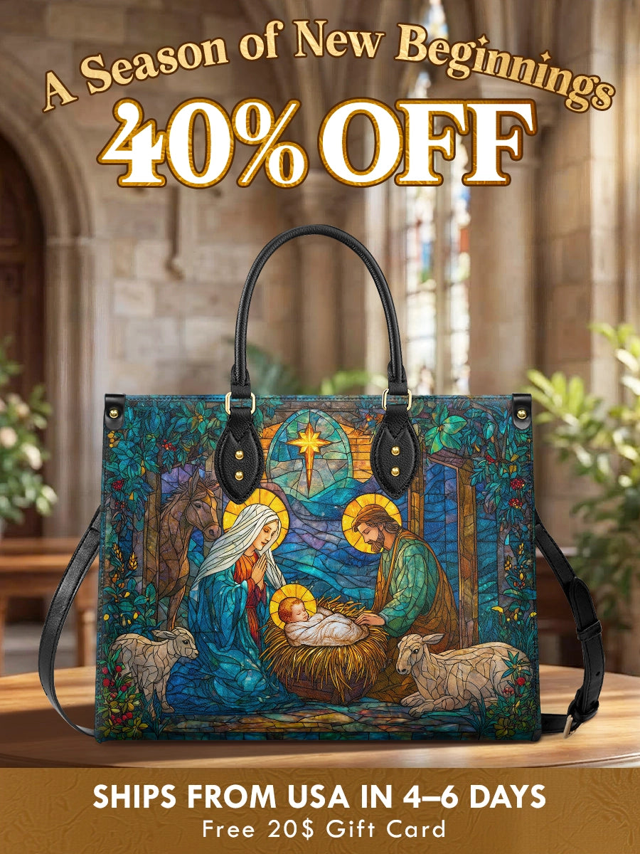 Catholight Holy Nativity Leather Bag