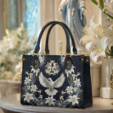 Catholight  The Holy Spirit and Lily Devotional Leather Bag