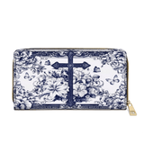 Catholight The Cross Amidst Blooming Faith - Leather Wallet Purse